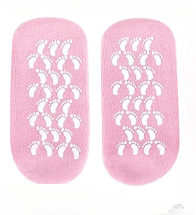 1 Pair Reusable Silicone Spa Gel Socks