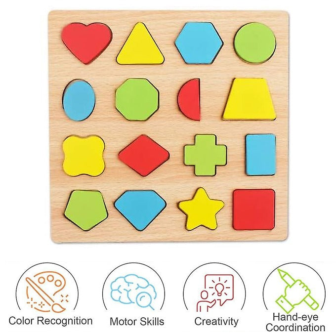 Colorful Geometric Wooden Shapes