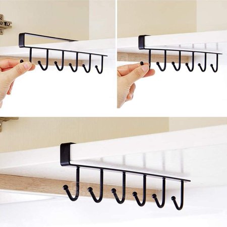 6-Hook  Mug Rack Kitchen Hanging Organizer