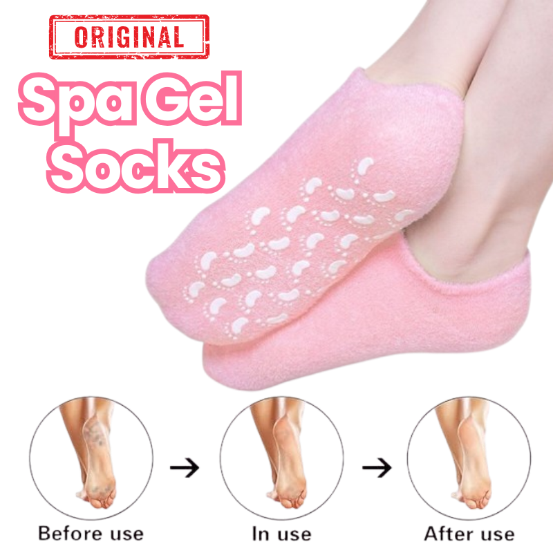 1 Pair Reusable Silicone Spa Gel Socks