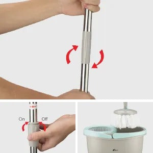360° Rotating Head Mops with Bucket