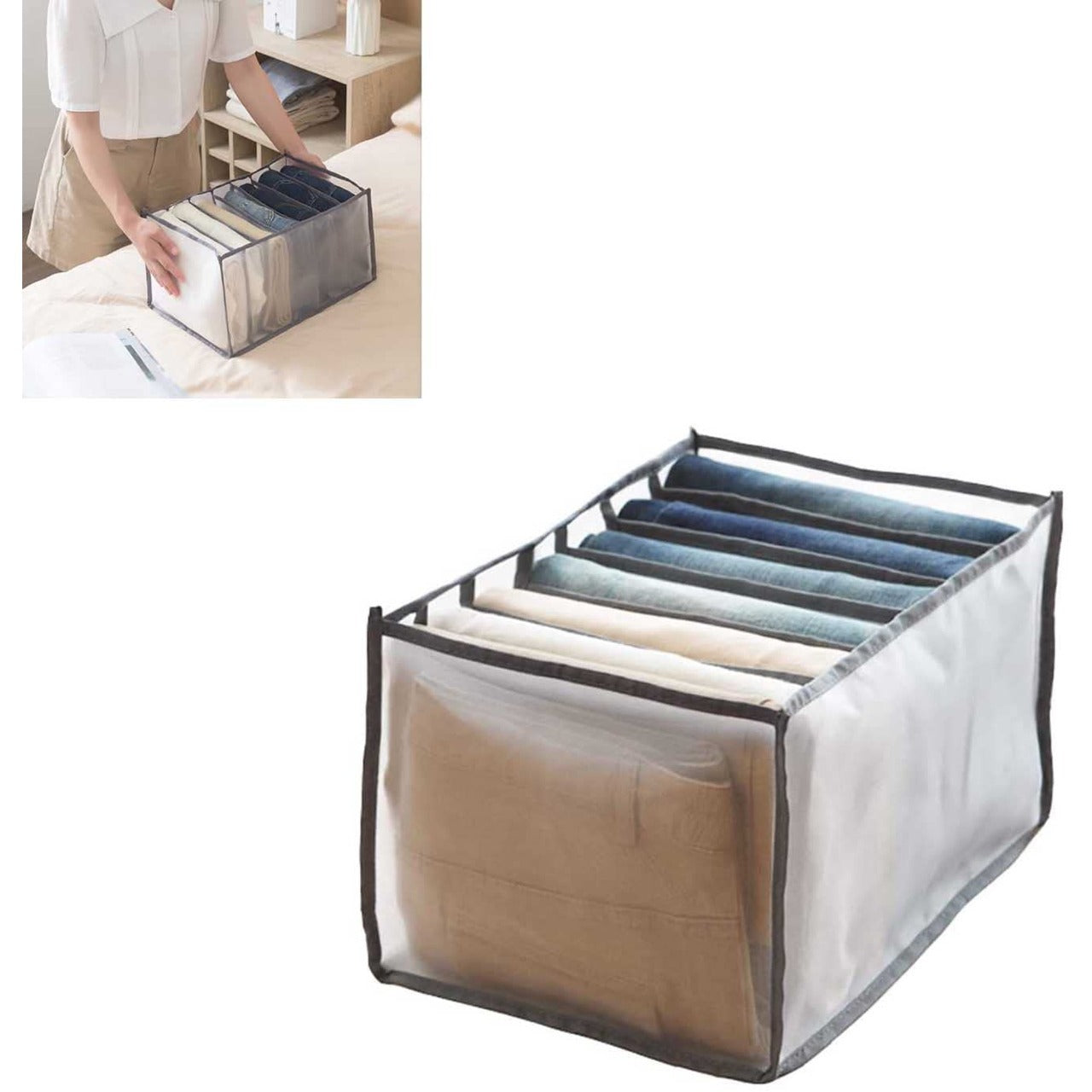 7 Grid Non-Woven Clothes Organizer