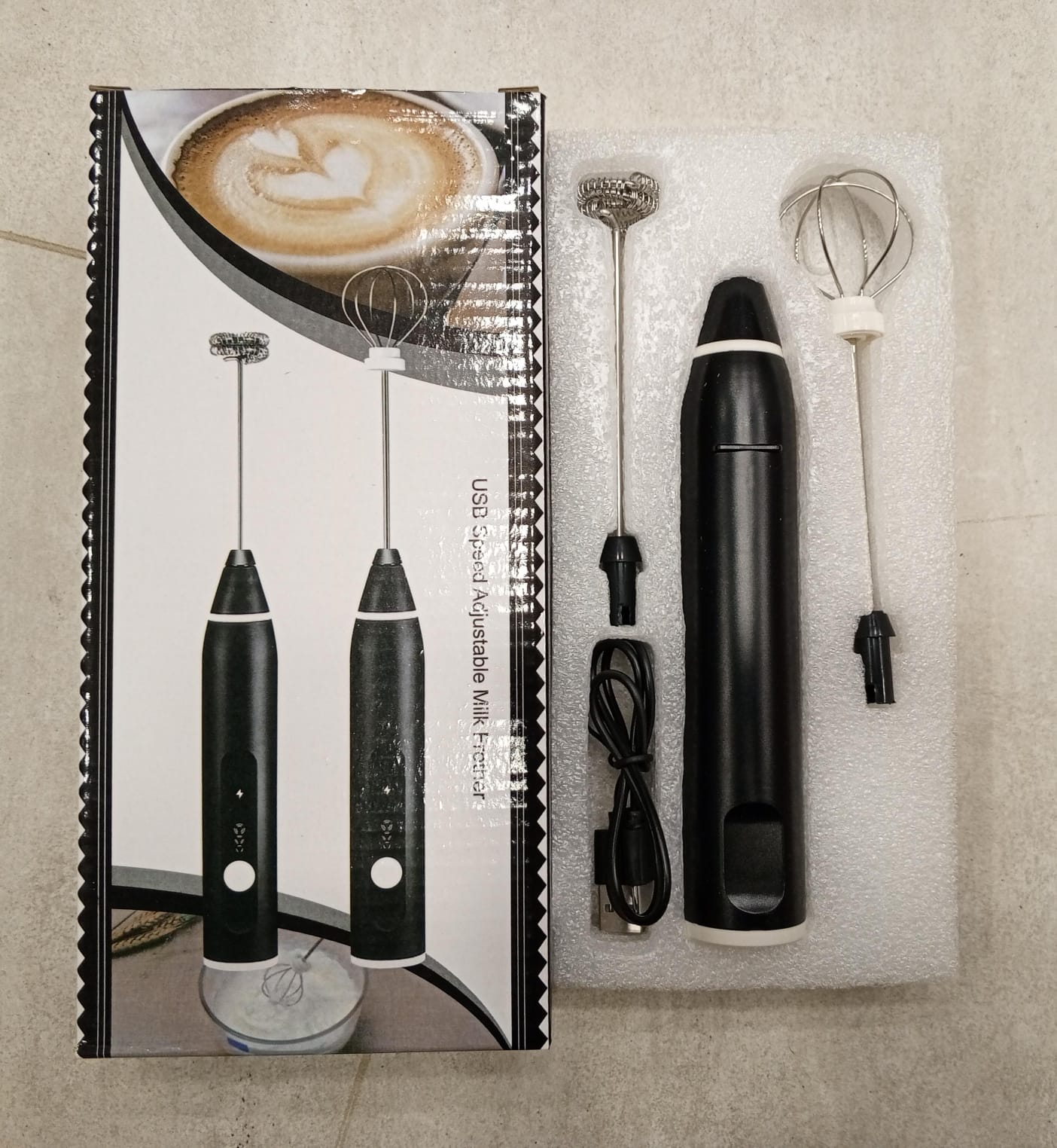 2 in 1 Rechargeable Milk Frother Wand