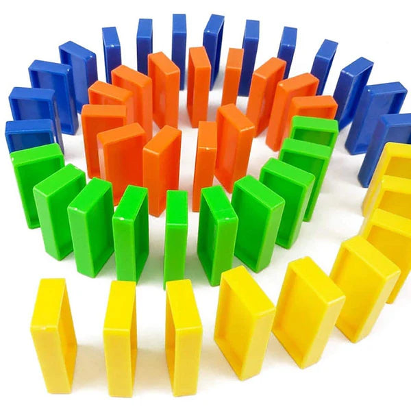 Domino Train Toy Blocks Set with Lights and Sounds